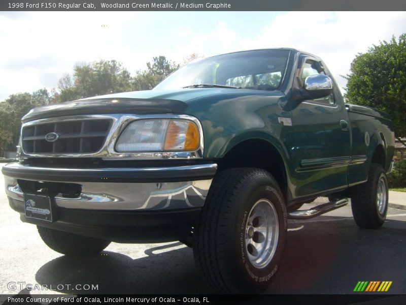 Woodland Green Metallic / Medium Graphite 1998 Ford F150 Regular Cab