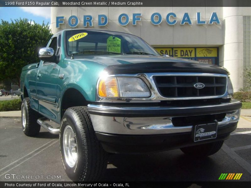 Woodland Green Metallic / Medium Graphite 1998 Ford F150 Regular Cab