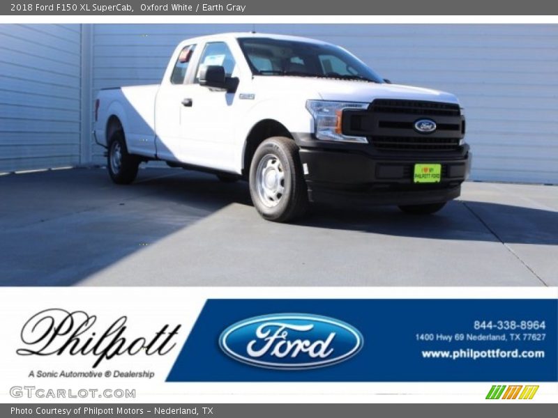 Oxford White / Earth Gray 2018 Ford F150 XL SuperCab