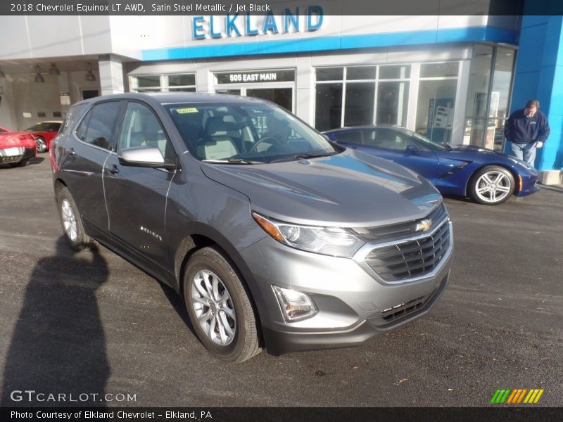 Satin Steel Metallic / Jet Black 2018 Chevrolet Equinox LT AWD