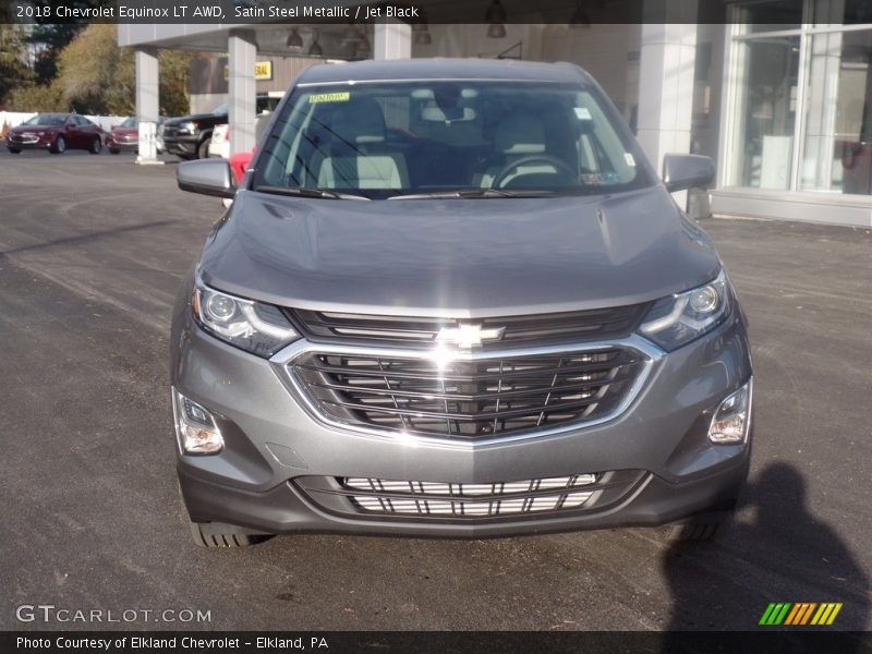 Satin Steel Metallic / Jet Black 2018 Chevrolet Equinox LT AWD