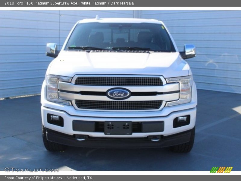 White Platinum / Dark Marsala 2018 Ford F150 Platinum SuperCrew 4x4