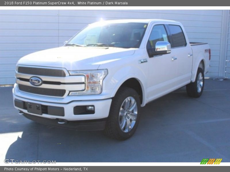 White Platinum / Dark Marsala 2018 Ford F150 Platinum SuperCrew 4x4