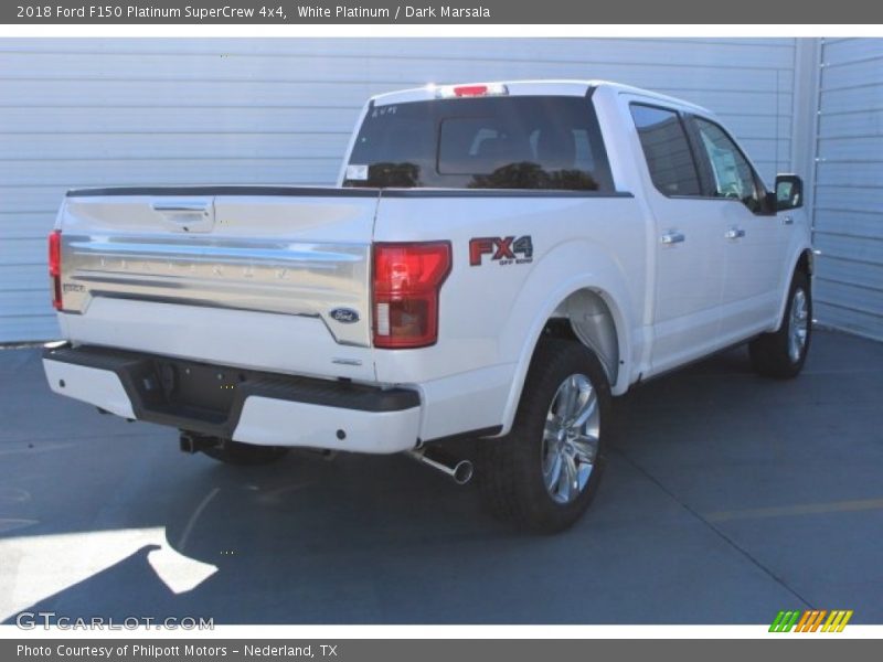 White Platinum / Dark Marsala 2018 Ford F150 Platinum SuperCrew 4x4