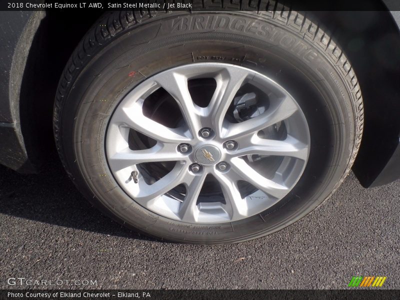 Satin Steel Metallic / Jet Black 2018 Chevrolet Equinox LT AWD
