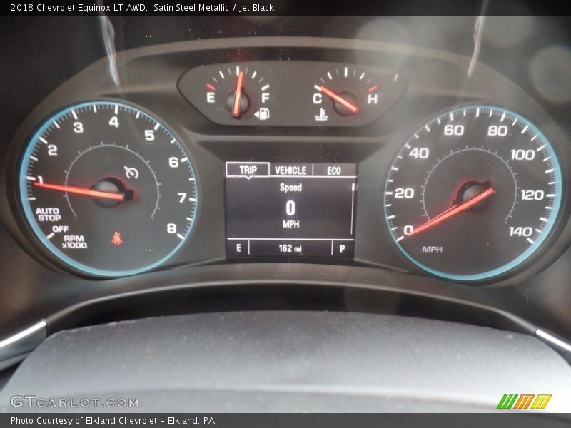 Satin Steel Metallic / Jet Black 2018 Chevrolet Equinox LT AWD