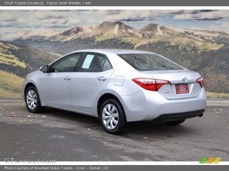 Classic Silver Metallic / Ash 2016 Toyota Corolla LE