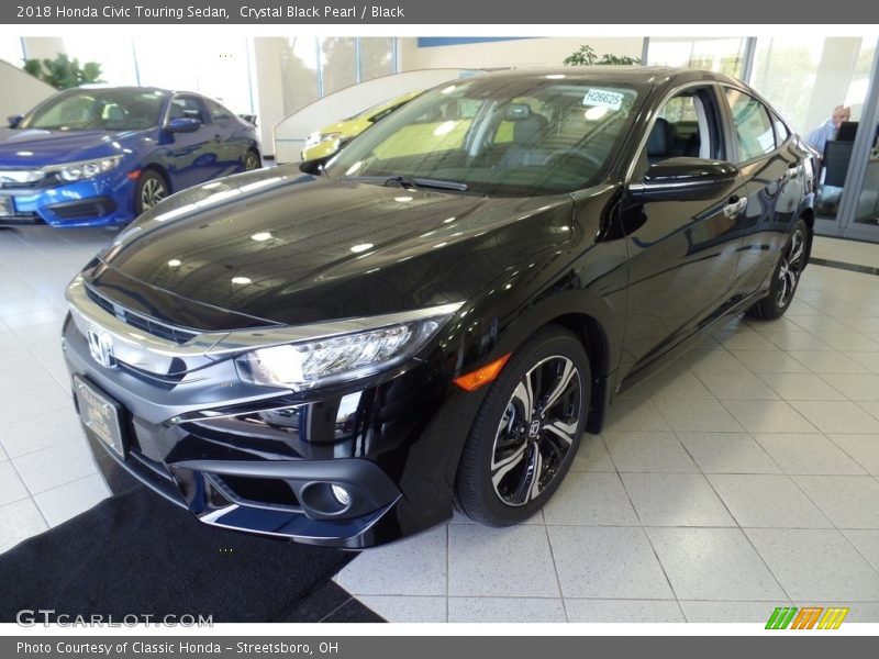 Crystal Black Pearl / Black 2018 Honda Civic Touring Sedan