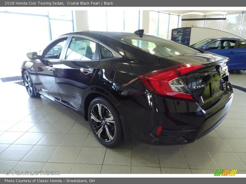 Crystal Black Pearl / Black 2018 Honda Civic Touring Sedan