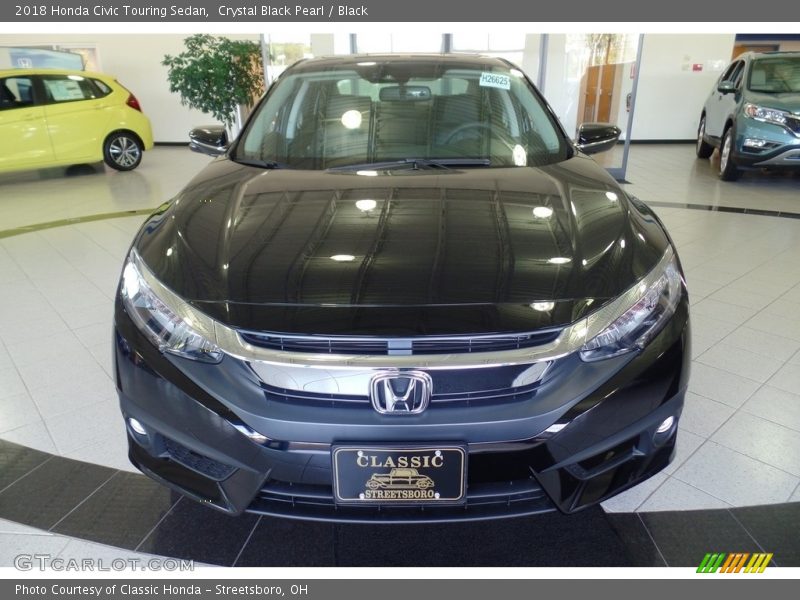 Crystal Black Pearl / Black 2018 Honda Civic Touring Sedan