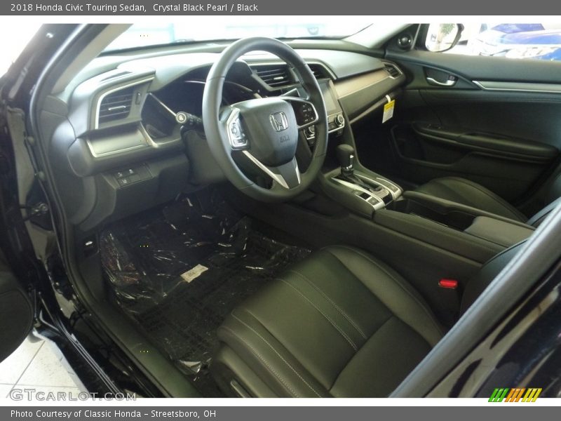Crystal Black Pearl / Black 2018 Honda Civic Touring Sedan