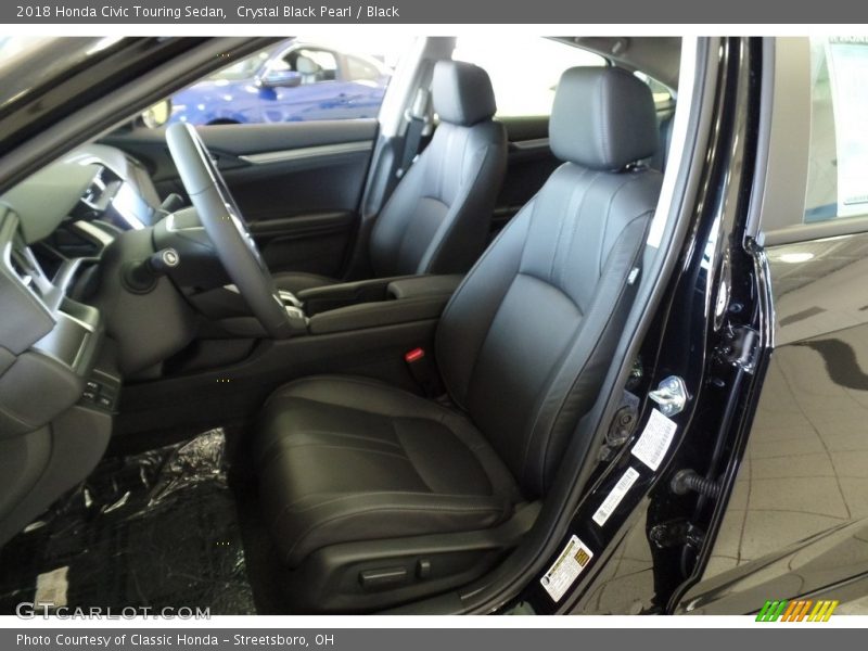 Crystal Black Pearl / Black 2018 Honda Civic Touring Sedan