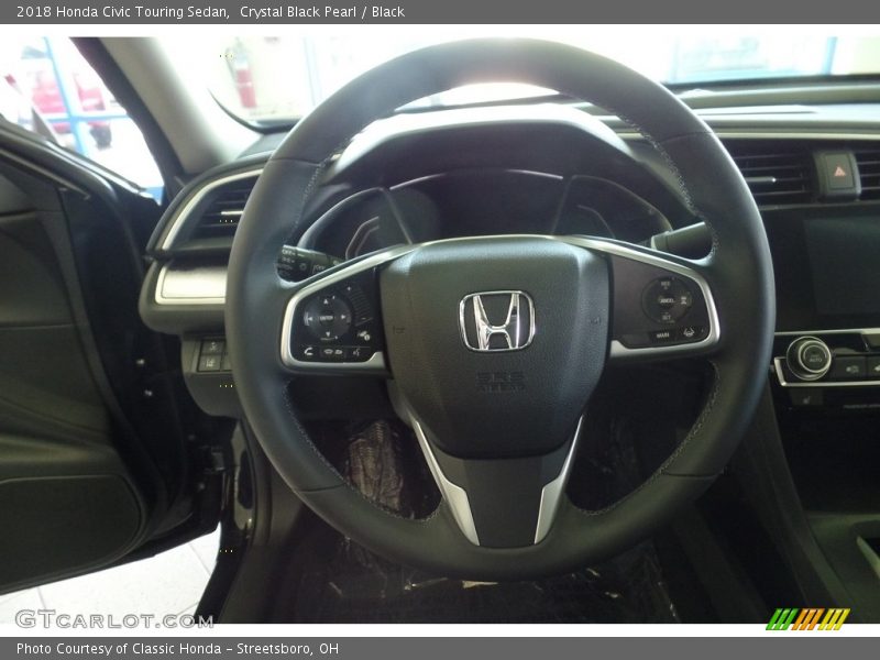 Crystal Black Pearl / Black 2018 Honda Civic Touring Sedan
