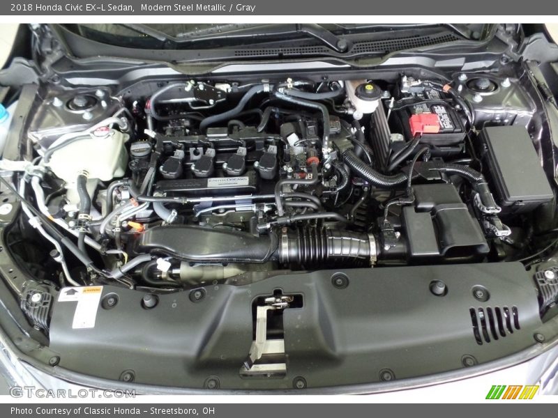 Modern Steel Metallic / Gray 2018 Honda Civic EX-L Sedan
