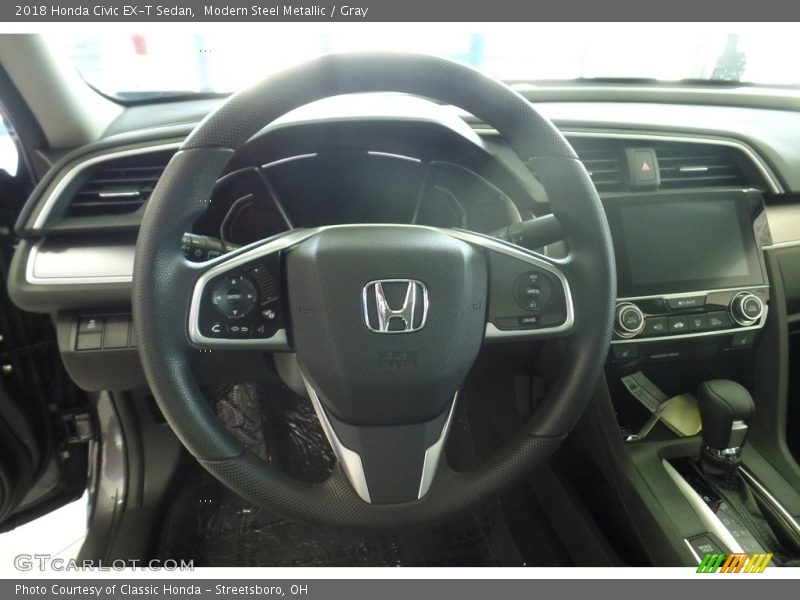 Modern Steel Metallic / Gray 2018 Honda Civic EX-T Sedan