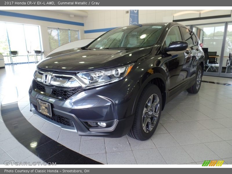 Gunmetal Metallic / Gray 2017 Honda CR-V EX-L AWD