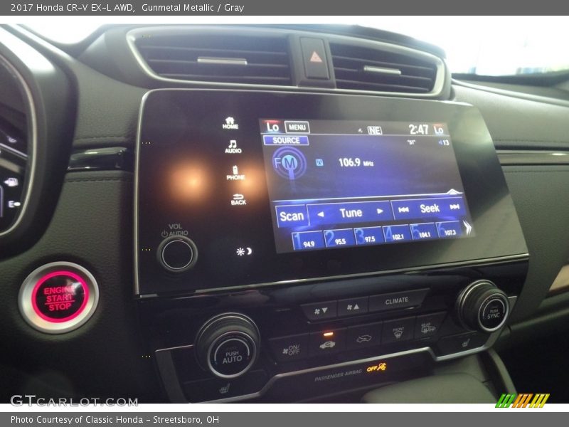 Gunmetal Metallic / Gray 2017 Honda CR-V EX-L AWD