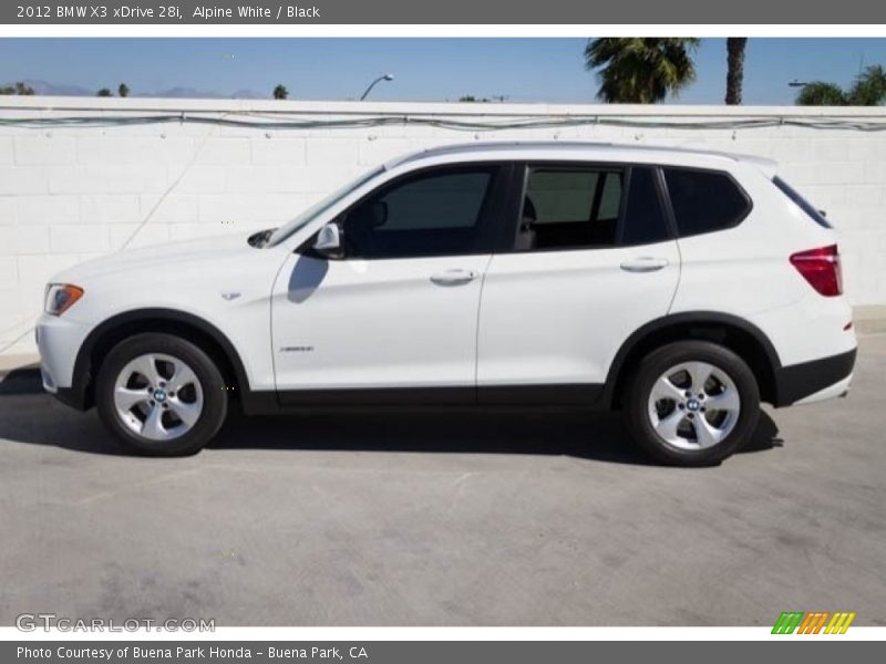 Alpine White / Black 2012 BMW X3 xDrive 28i