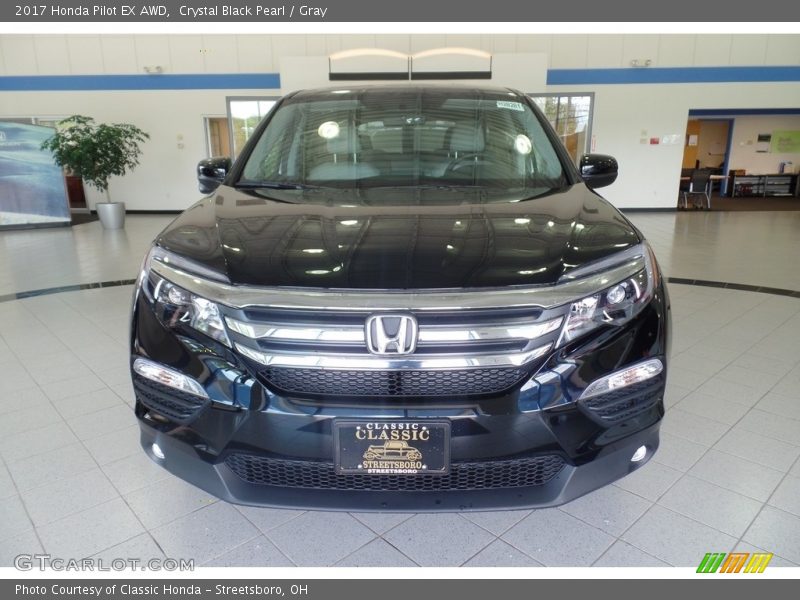 Crystal Black Pearl / Gray 2017 Honda Pilot EX AWD
