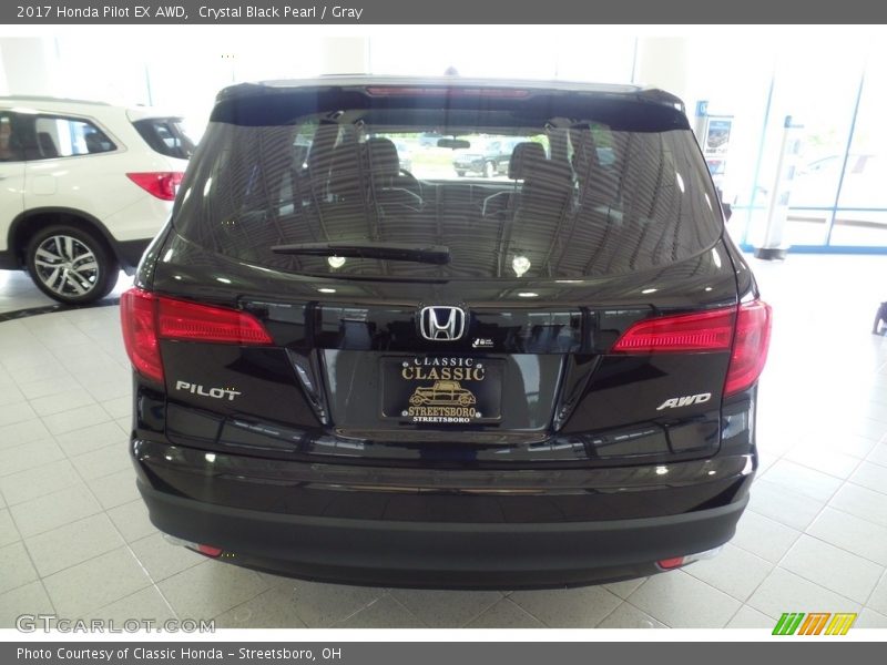 Crystal Black Pearl / Gray 2017 Honda Pilot EX AWD