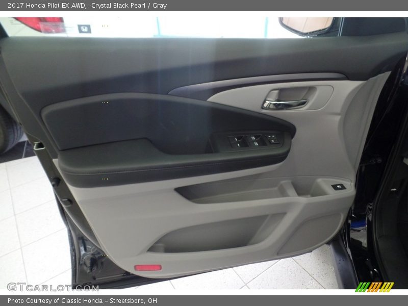Crystal Black Pearl / Gray 2017 Honda Pilot EX AWD