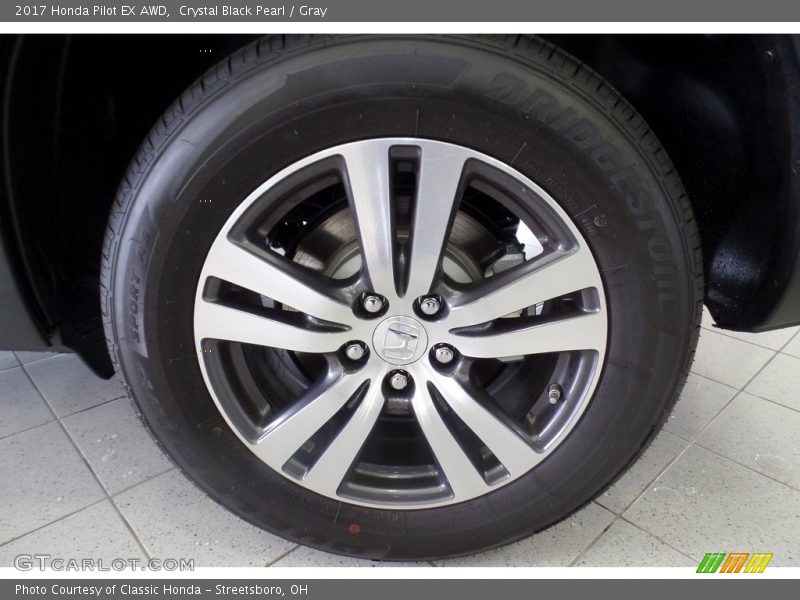 Crystal Black Pearl / Gray 2017 Honda Pilot EX AWD