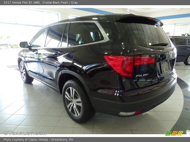 Crystal Black Pearl / Gray 2017 Honda Pilot EX AWD