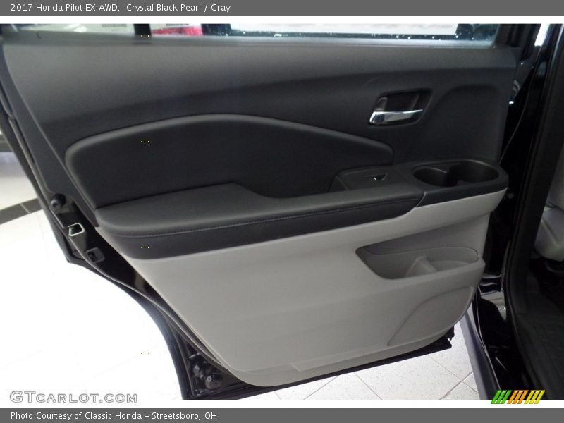 Crystal Black Pearl / Gray 2017 Honda Pilot EX AWD