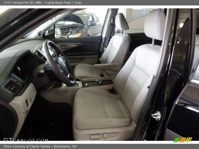 Crystal Black Pearl / Gray 2017 Honda Pilot EX AWD