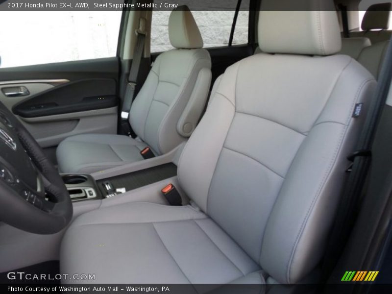 Steel Sapphire Metallic / Gray 2017 Honda Pilot EX-L AWD