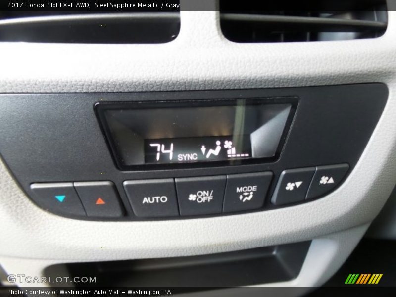 Steel Sapphire Metallic / Gray 2017 Honda Pilot EX-L AWD