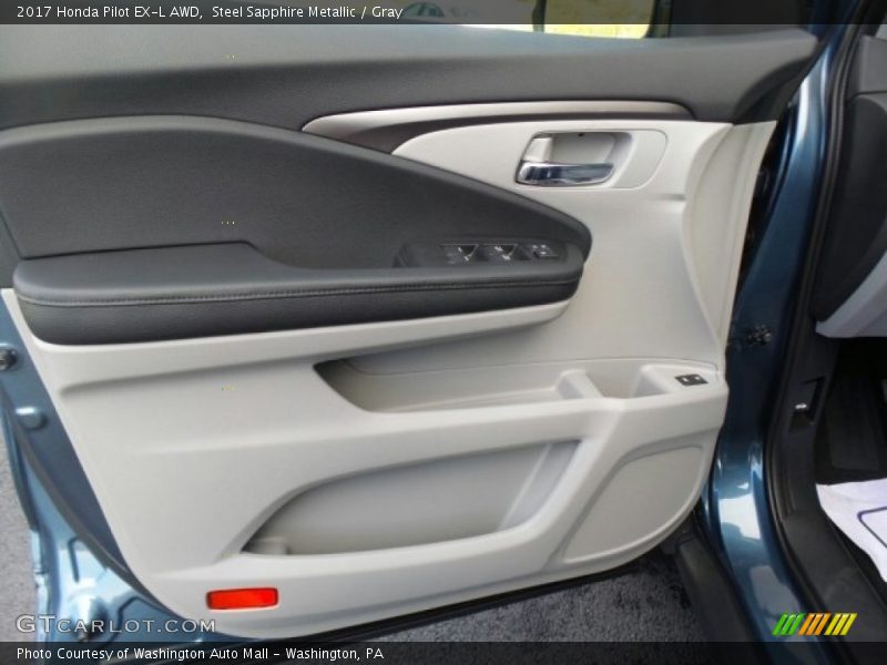 Steel Sapphire Metallic / Gray 2017 Honda Pilot EX-L AWD