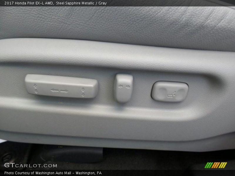 Steel Sapphire Metallic / Gray 2017 Honda Pilot EX-L AWD