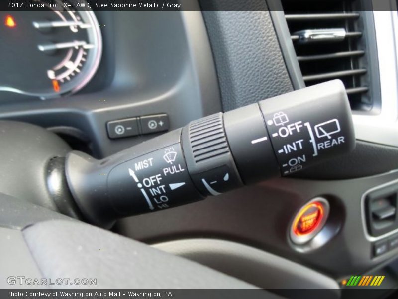 Steel Sapphire Metallic / Gray 2017 Honda Pilot EX-L AWD