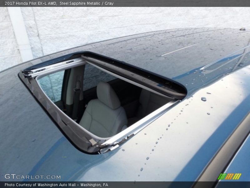 Steel Sapphire Metallic / Gray 2017 Honda Pilot EX-L AWD