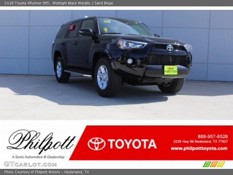 Midnight Black Metallic / Sand Beige 2018 Toyota 4Runner SR5