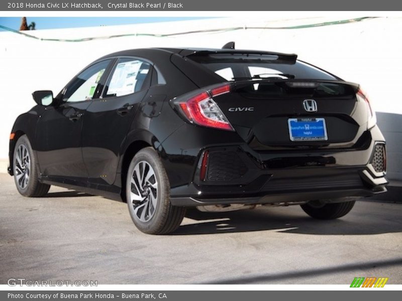 Crystal Black Pearl / Black 2018 Honda Civic LX Hatchback