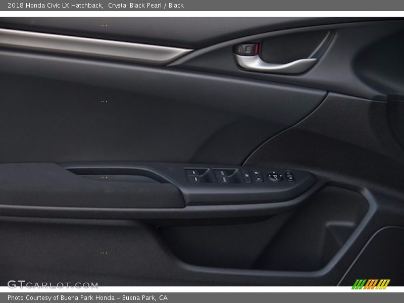 Crystal Black Pearl / Black 2018 Honda Civic LX Hatchback