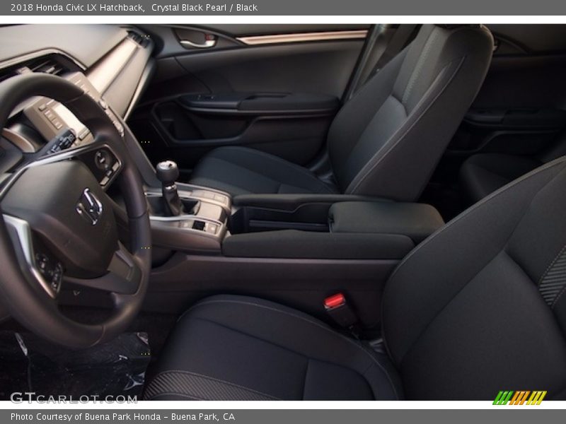 Crystal Black Pearl / Black 2018 Honda Civic LX Hatchback
