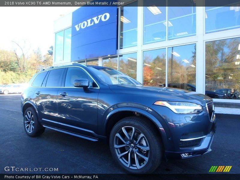 Denim Blue Metallic / Amber 2018 Volvo XC90 T6 AWD Momentum