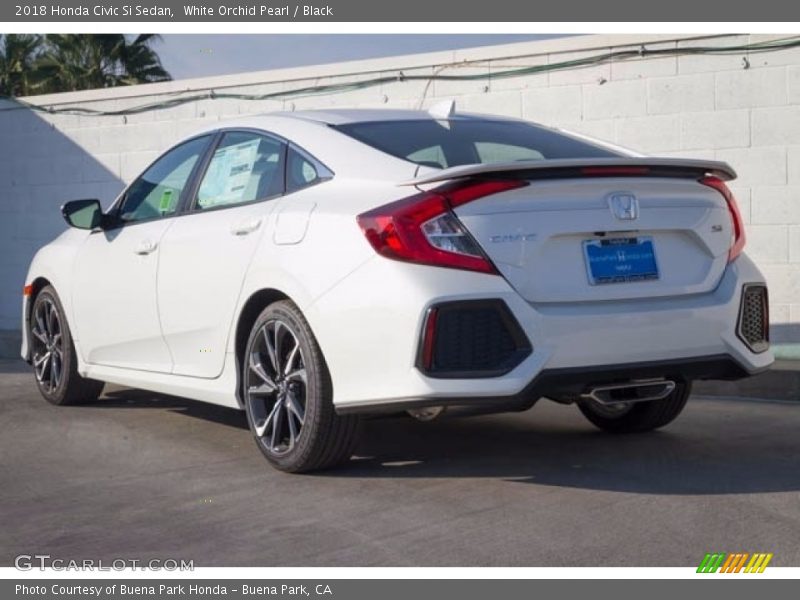 White Orchid Pearl / Black 2018 Honda Civic Si Sedan