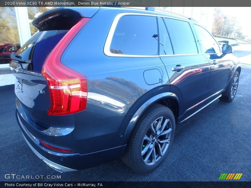 Denim Blue Metallic / Amber 2018 Volvo XC90 T6 AWD Momentum