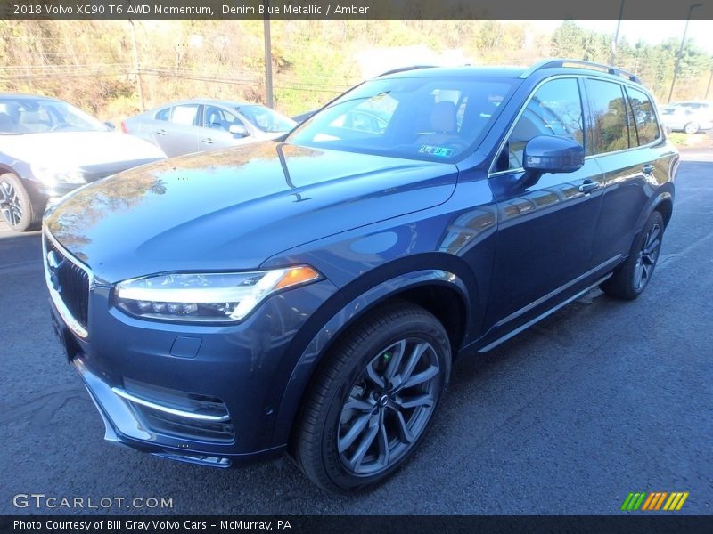 Denim Blue Metallic / Amber 2018 Volvo XC90 T6 AWD Momentum