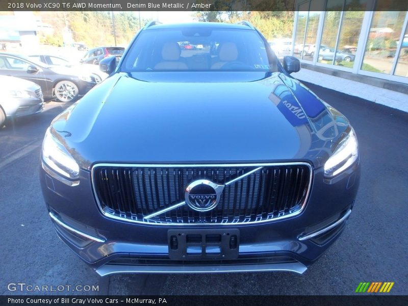 Denim Blue Metallic / Amber 2018 Volvo XC90 T6 AWD Momentum