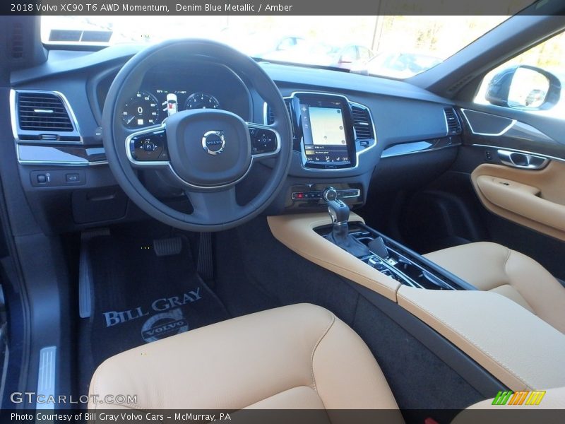 Denim Blue Metallic / Amber 2018 Volvo XC90 T6 AWD Momentum