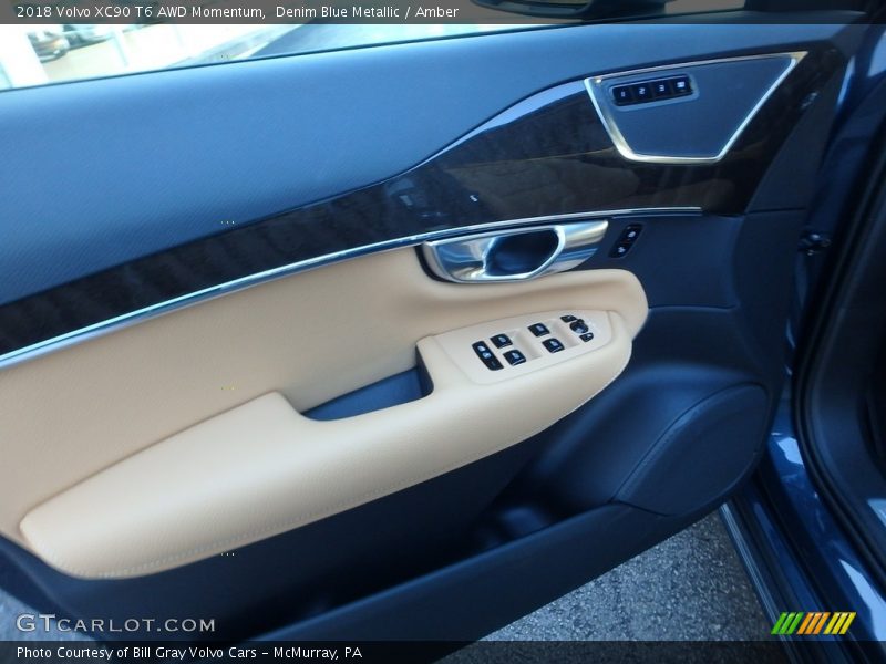 Denim Blue Metallic / Amber 2018 Volvo XC90 T6 AWD Momentum