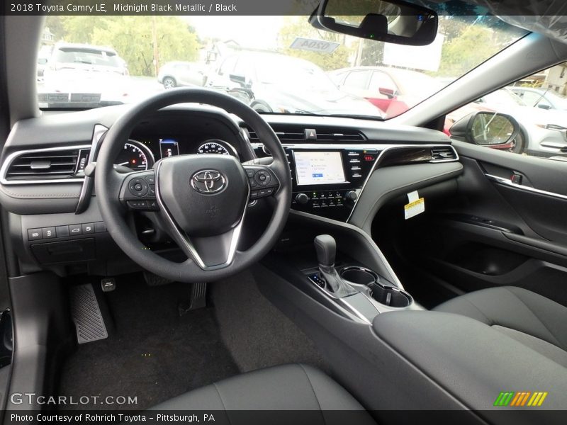 Midnight Black Metallic / Black 2018 Toyota Camry LE