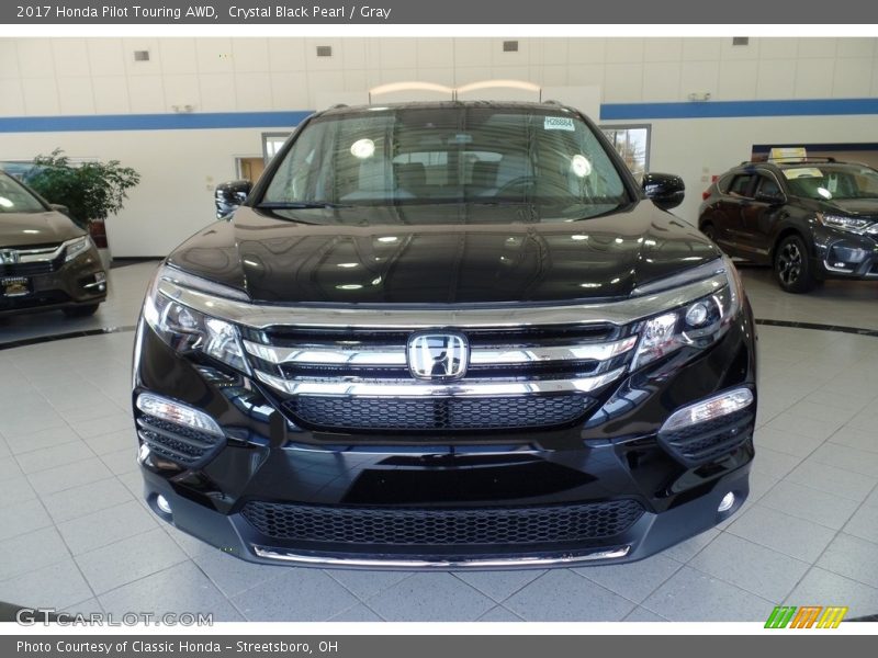 Crystal Black Pearl / Gray 2017 Honda Pilot Touring AWD