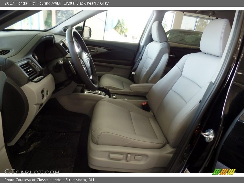 Crystal Black Pearl / Gray 2017 Honda Pilot Touring AWD