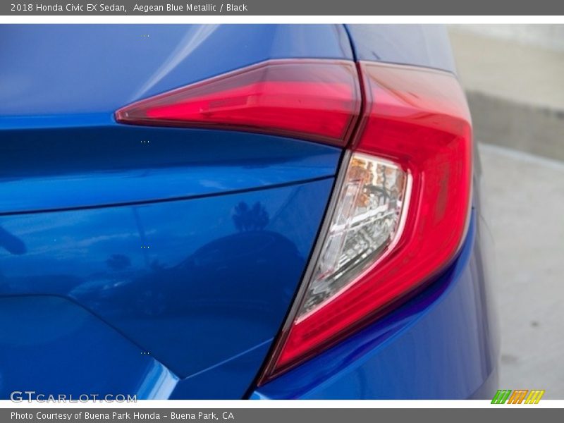 Aegean Blue Metallic / Black 2018 Honda Civic EX Sedan